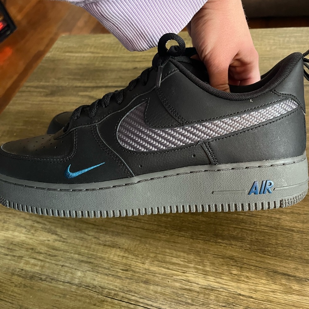 Nike Air Force 1 (Black Royal Carbon Fiber) - Men’s 10.5